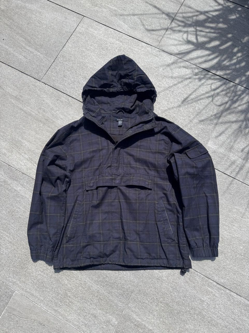 Ksubi Technical Quarter-Zip Hooded Anorak Jacket – Black – Size M