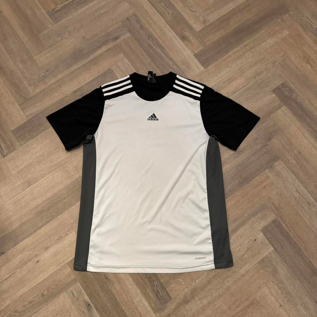 Adidas Black & White 3-Stripe T-Shirt