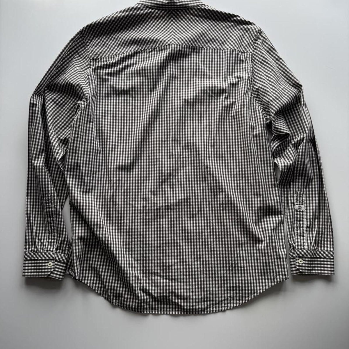 Timberland Earthkeepers Organic Cotton Gingham Check Shirt – Navy & White – Size XL – Image 6 – George's Vintage