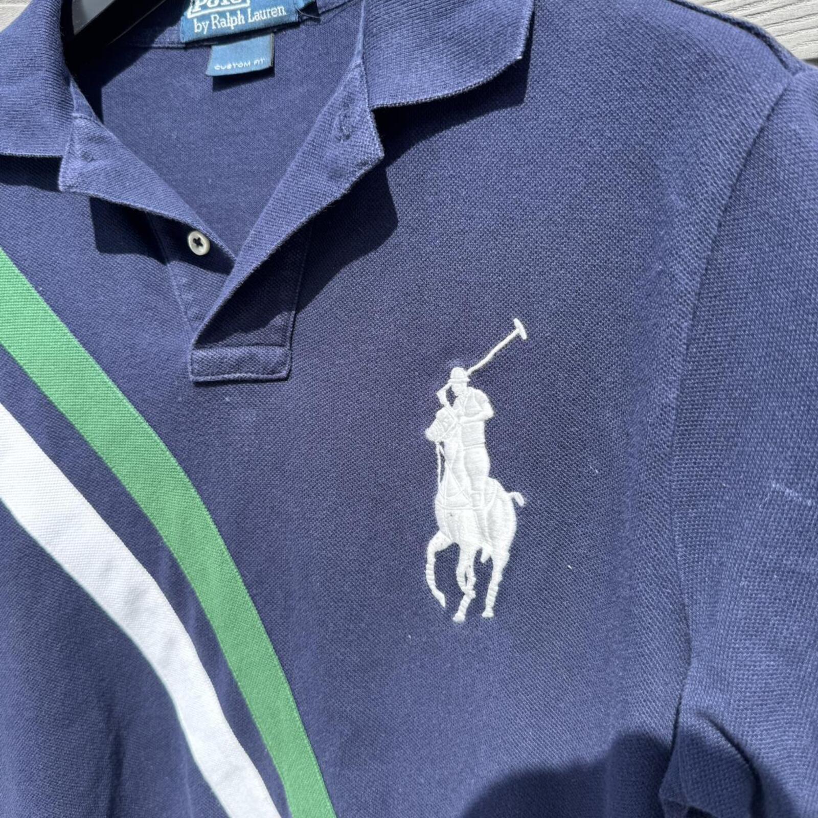 Polo Ralph Lauren Navy Polo Shirt – Custom Fit (M)