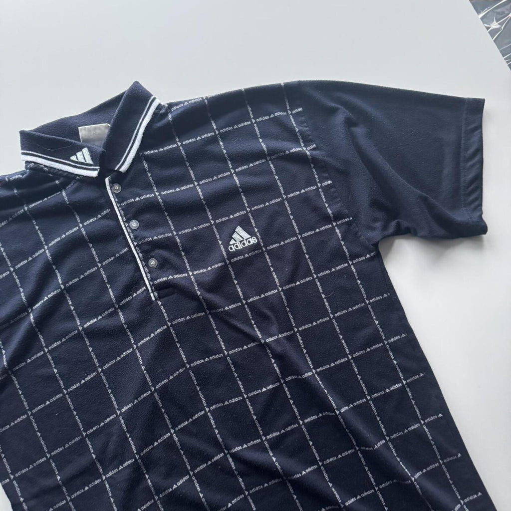 Vintage Adidas All Over Print Polo Shirt