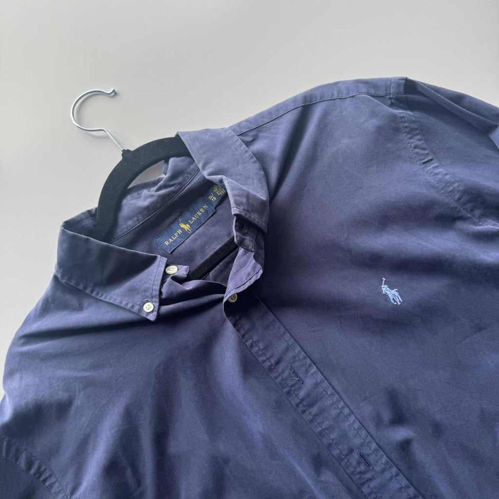 Polo Ralph Lauren Classic Fit Oxford Button-Up Shirt – Blue Check – Size XL – Image 3 – George's Vintage