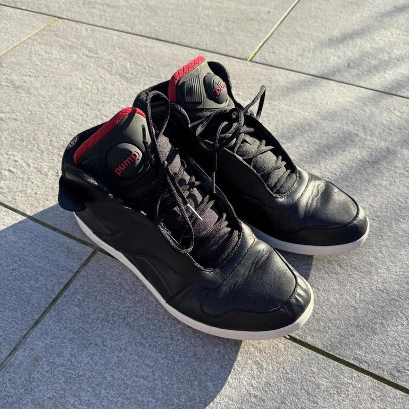 Vintage 2000s Reebok The Pump Reeamp Mid Basketball Trainers – Black – Size UK 10.5