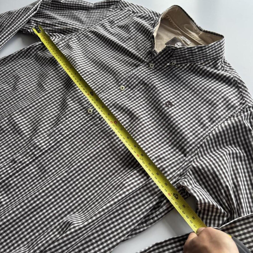 Timberland Earthkeepers Organic Cotton Gingham Check Shirt – Navy & White – Size XL – Image 5 – George's Vintage