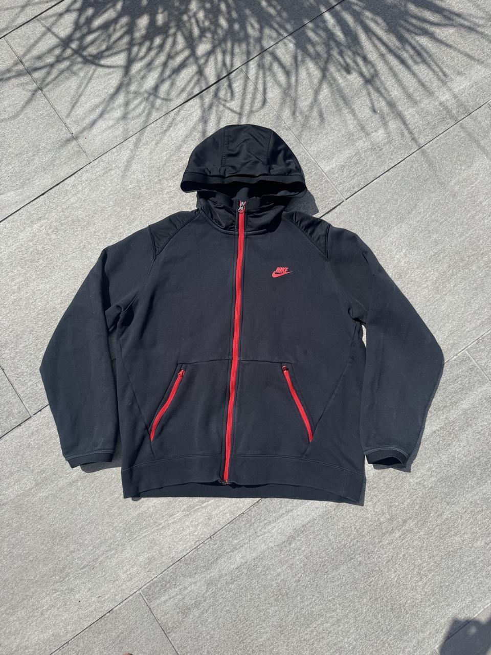 Vintage Nike Embroidered Swoosh Full-Zip Fleece Hoodie – Navy – Size XL – George's Vintage