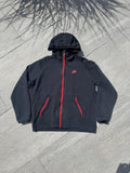 Vintage Nike Embroidered Swoosh Full-Zip Fleece Hoodie – Navy – Size XL – George's Vintage