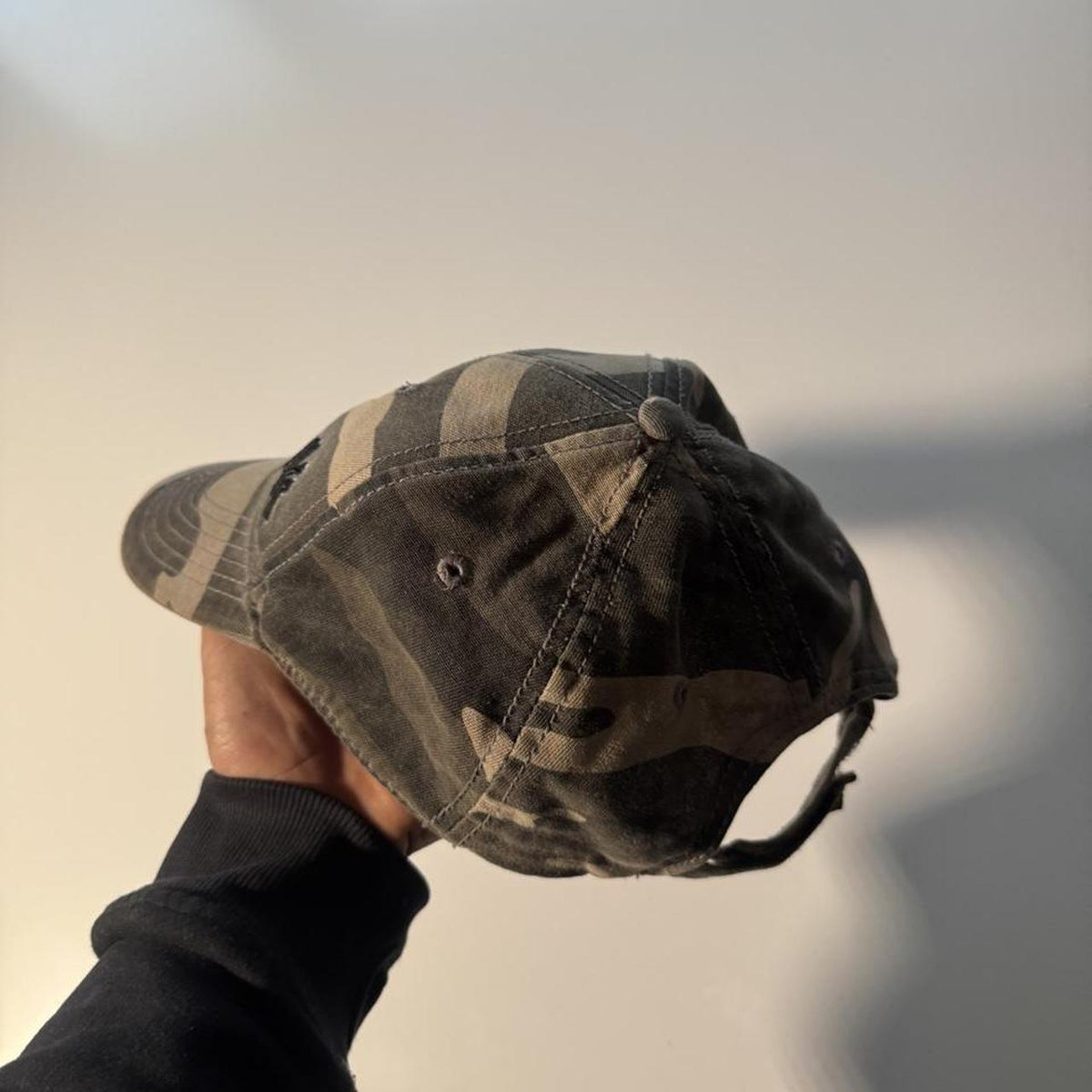Vintage New York Yankees MLB Woodland Camo Strapback Baseball Cap – One Size – Image 4 – George's Vintage