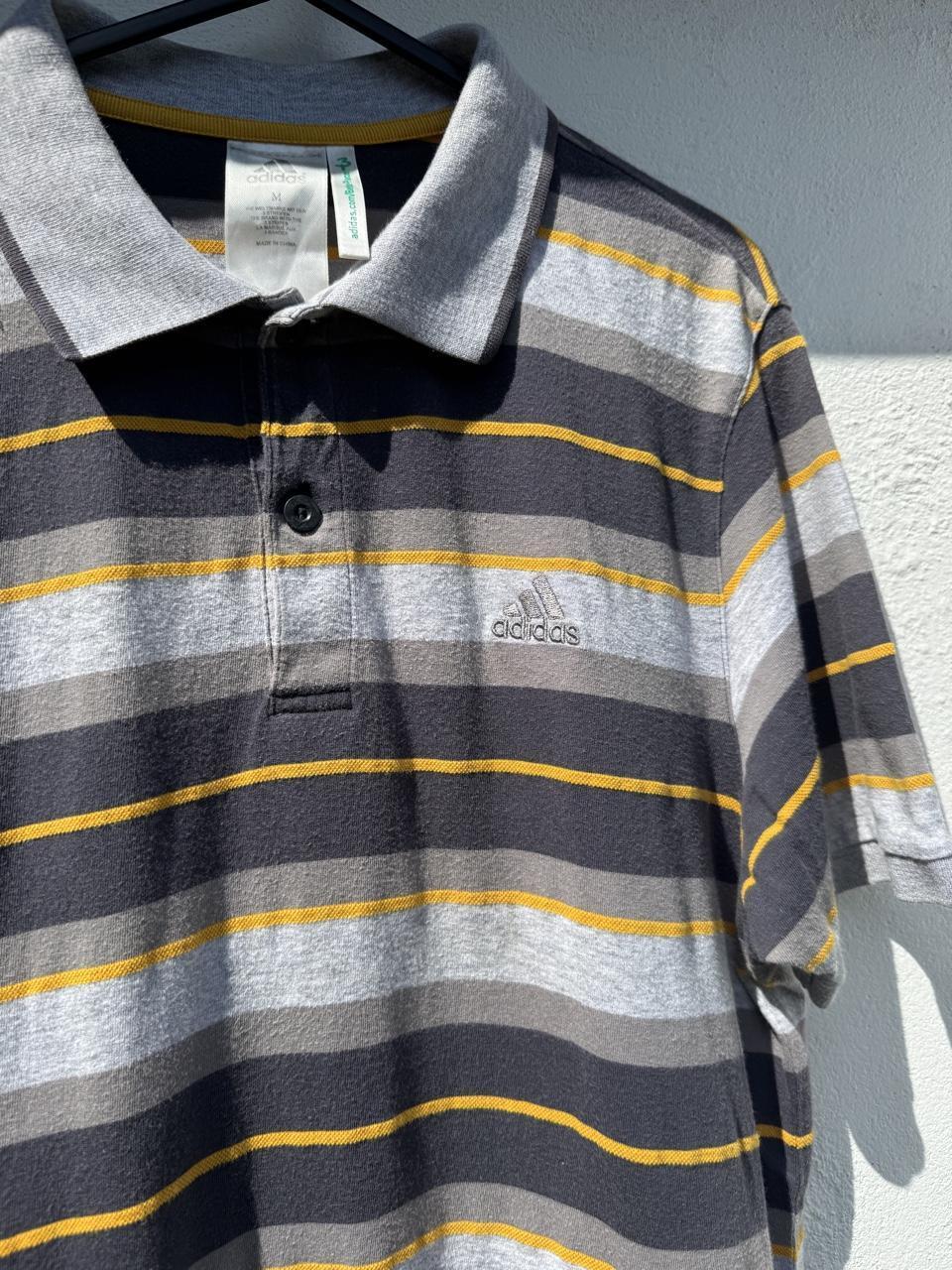 Vintage 2009 Adidas 'Better Place' Striped Organic Cotton Polo Shirt – Size M – Image 6 – George's Vintage