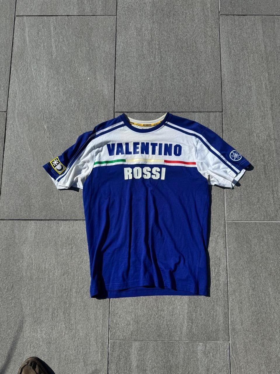 Vintage Y2K Yamaha Valentino Rossi VR46 MotoGP Racing T-Shirt – Blue & White – Size M – George's Vintage