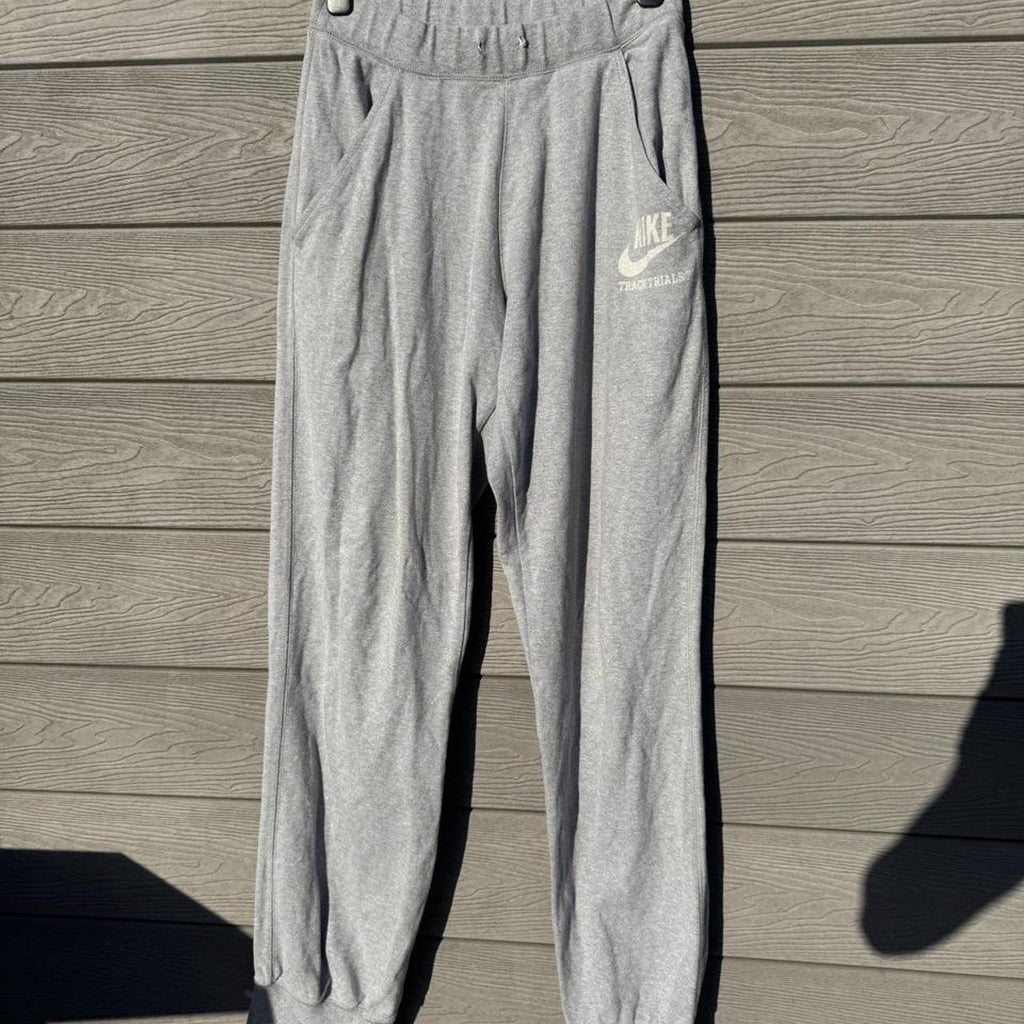 Vintage 2009 Nike Track & Field Trials Fleece Joggers – Grey Marl – Size M – George's Vintage