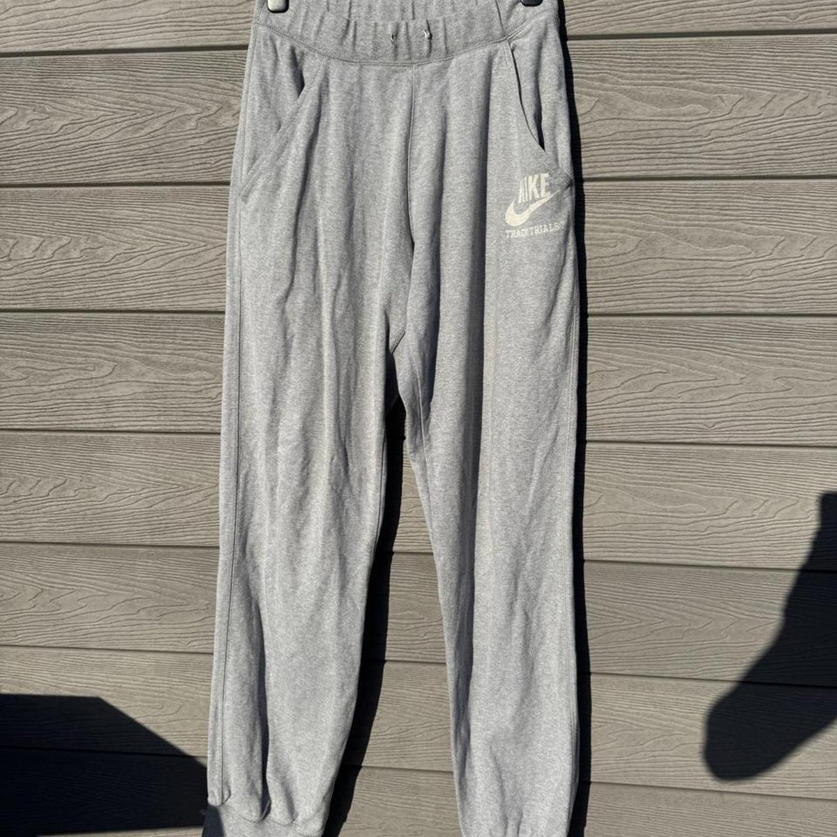 Vintage 2009 Nike Track & Field Trials Fleece Joggers – Grey Marl – Size M – George's Vintage