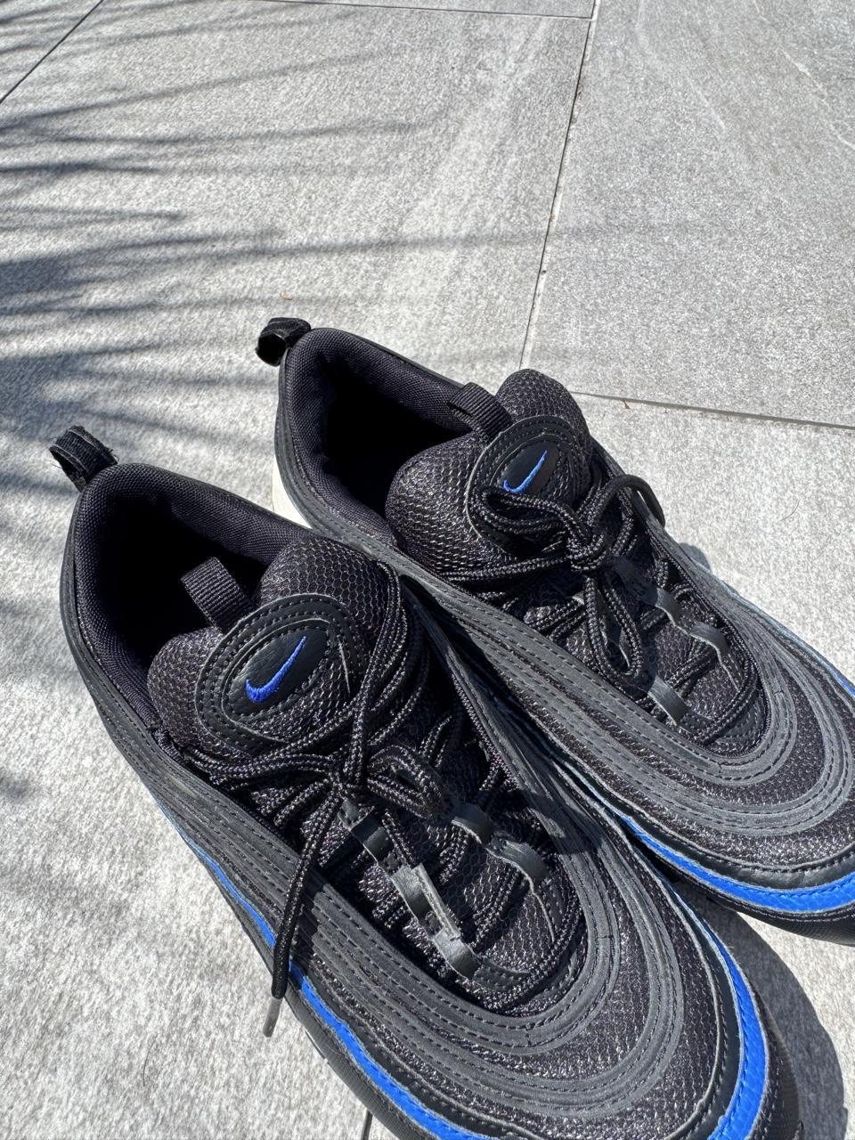 Nike Air Max 97 'Black & Game Royal' Trainers – Size UK 9 – Image 3 – George's Vintage
