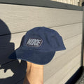 Vintage Y2K Nike Woven Logo Patch 6-Panel Strapback Cap – Navy – One Size – George's Vintage