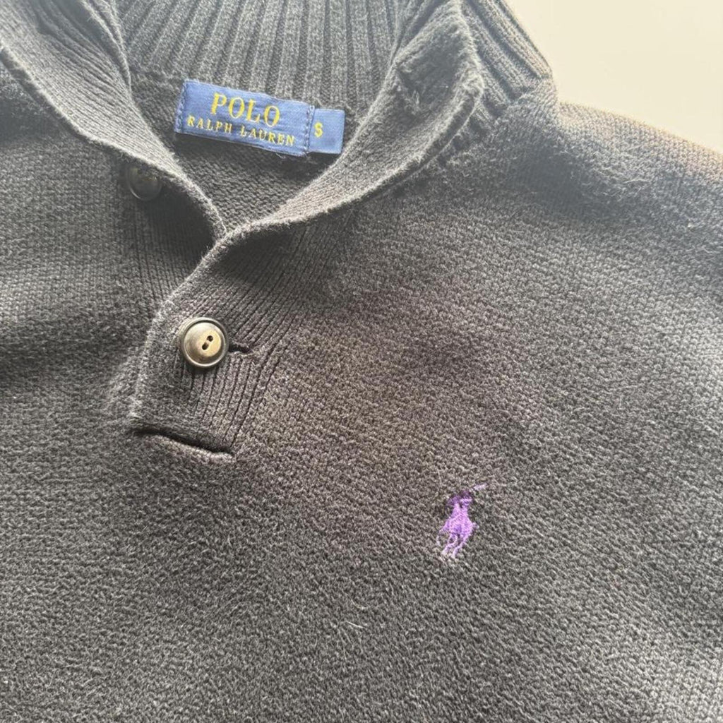 Polo Ralph Lauren Quarter Button Mock Neck Jumper