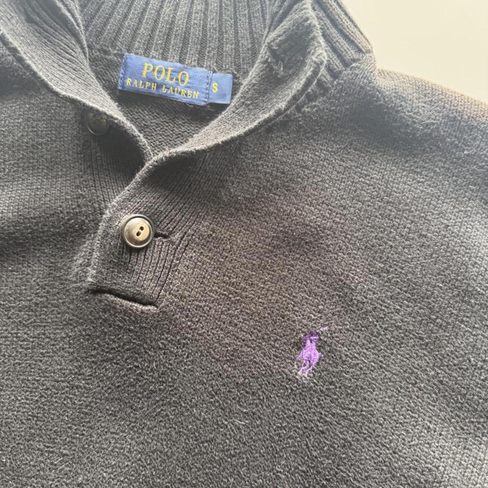 Polo Ralph Lauren Quarter Button Mock Neck Jumper