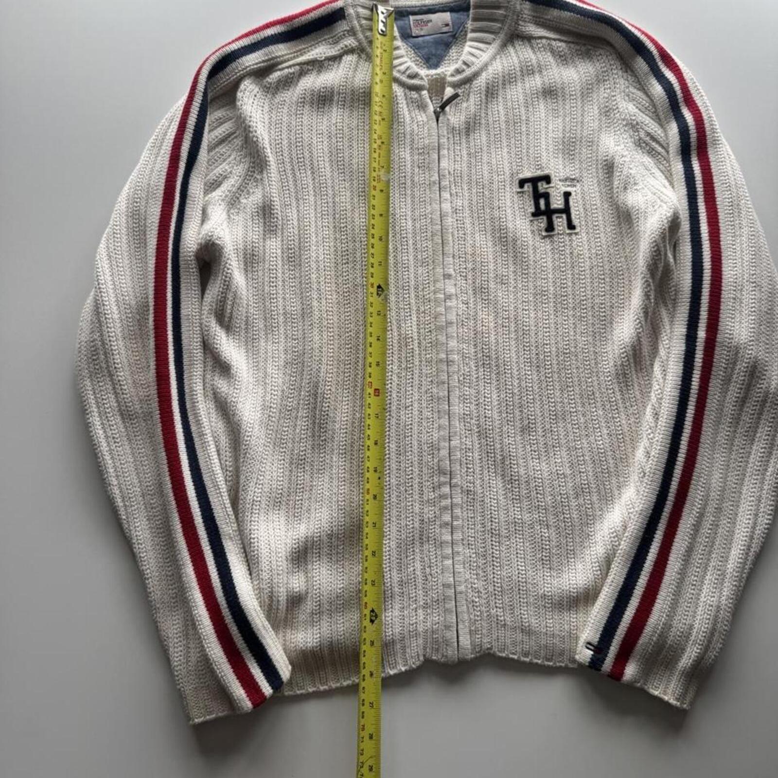 Tommy Hilfiger Denim Ribbed Zip Knit Cardigan