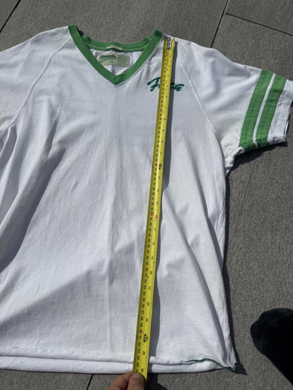 Vintage 90s Abercrombie & Fitch #92 Athletics Football Jersey T-Shirt – White & Green – Size XL – Image 7 – George's Vintage