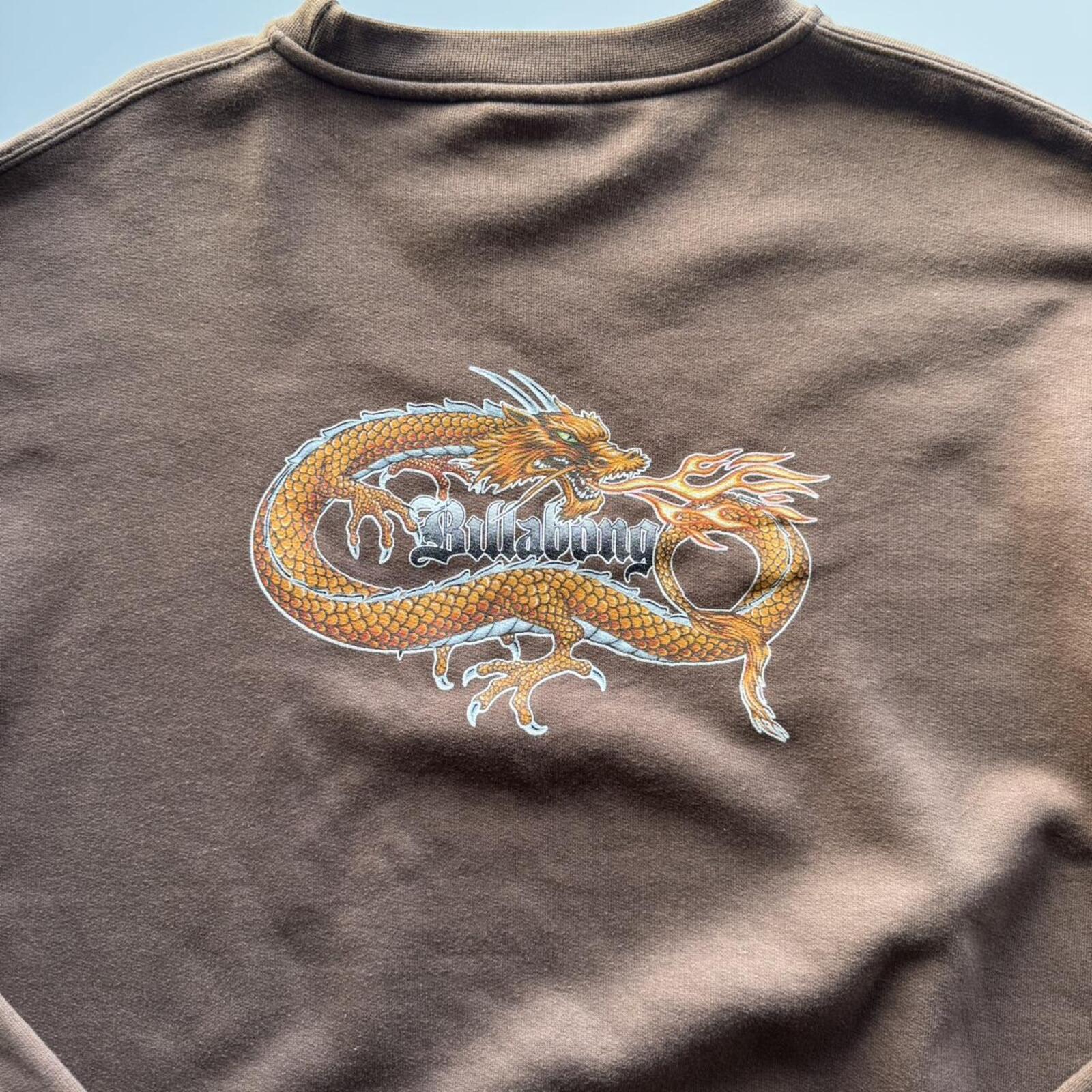Billabong Brown Dragon Graphic Sweatshirt