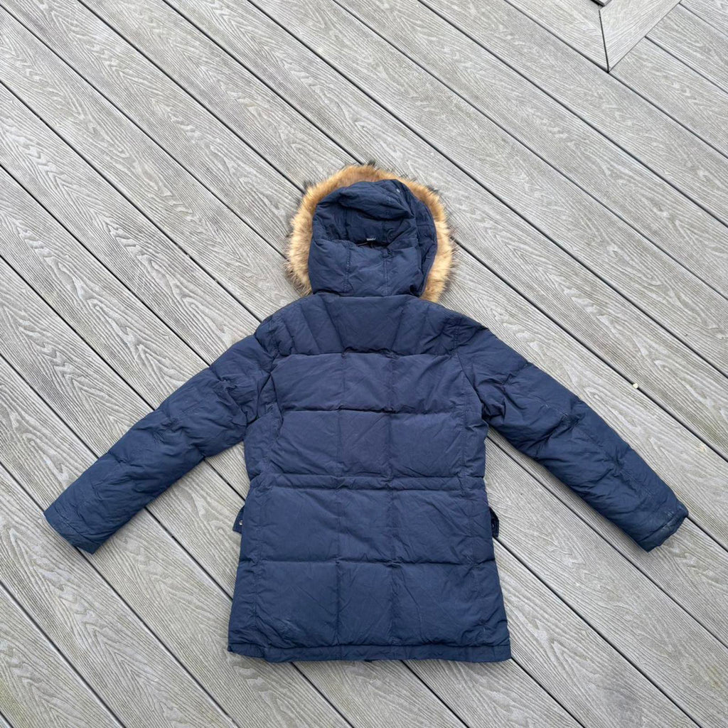 C.P. Company Goggle Fur-Trim Down Parka – Navy – Size S – Image 5 – George's Vintage