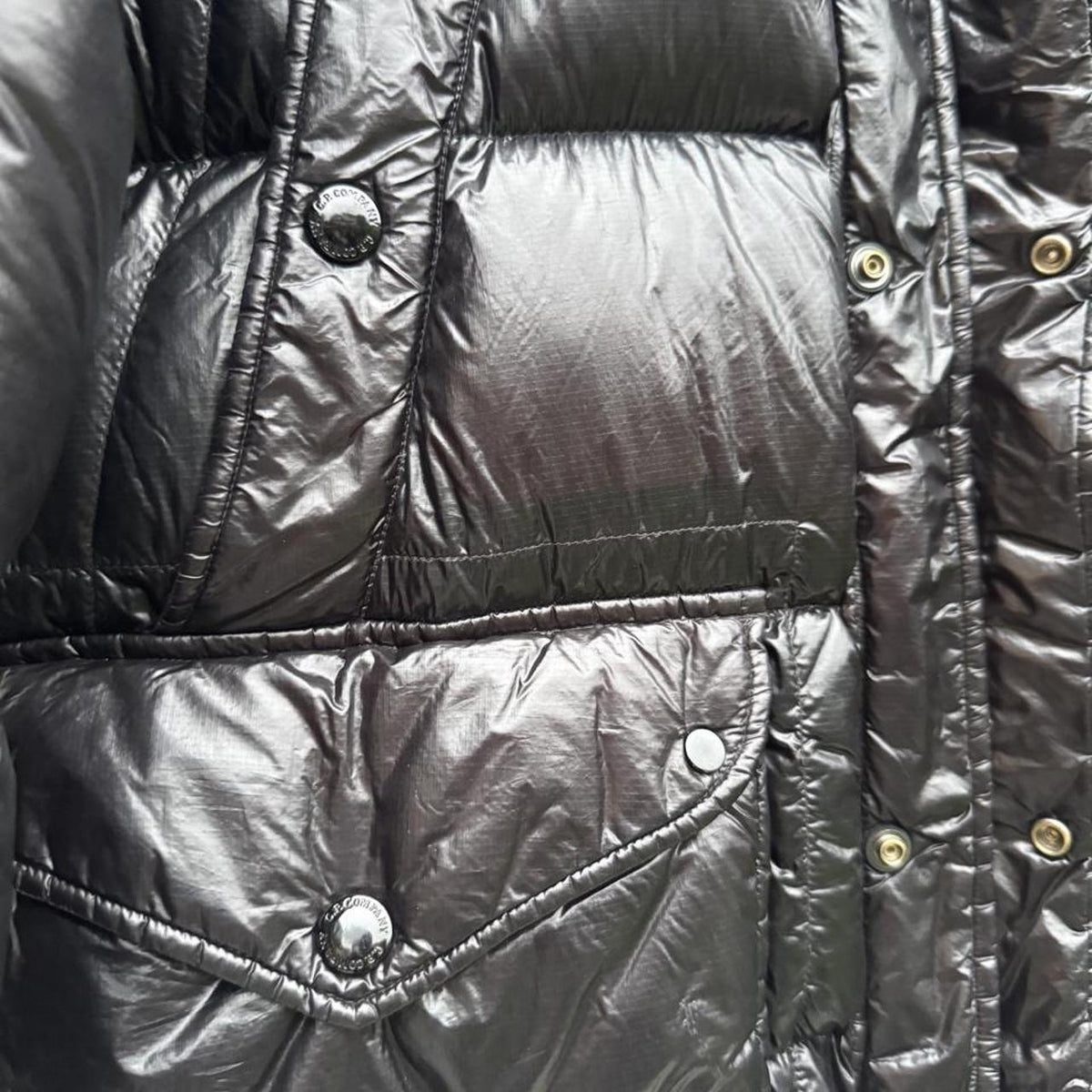 C.P. Company D.D. Shell Goggle Down Puffer Jacket – Black – Size 50 (L) – Image 2 – George's Vintage
